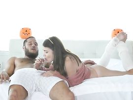 Adorable Honey Puts The Big Boner In Her Juicy Mouth