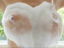 Bubble Bath Fun With A Blonde Chick Who Loves Cocks