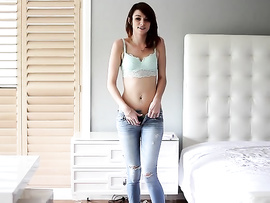 Muscular Dude Fucks A Petite Teen And Makes Her Moan