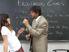 Natural Schoolgirl Gets Naughty With Her Teacher