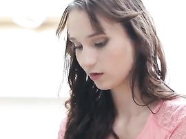 Turned On Teen With Her Wet Pussy In The Living Room